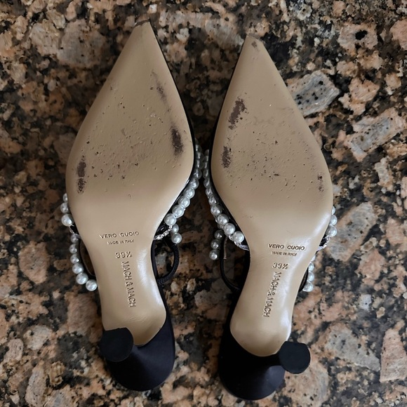 Mach and Mach Diamond of Elizabeth Imitation Pearl pointed toe mule - Picture 8 of 10